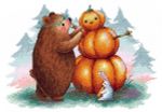Набор для вышивания нитками МП Студия, Тыквовик, 18х25 см