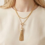 Колье Fiore Luna Tassel 80 см LN6084 G