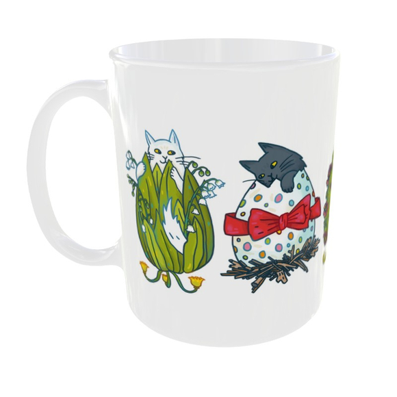 Кружка "Пасхальные котики"