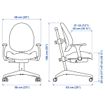 Стул детский - IKEA GUNRIK/ГУНРИК ИКЕА , 102х58 см, белый/голубой