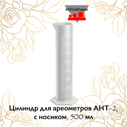 Цилиндр для ареометров АНТ-2, с носиком, 500 мл