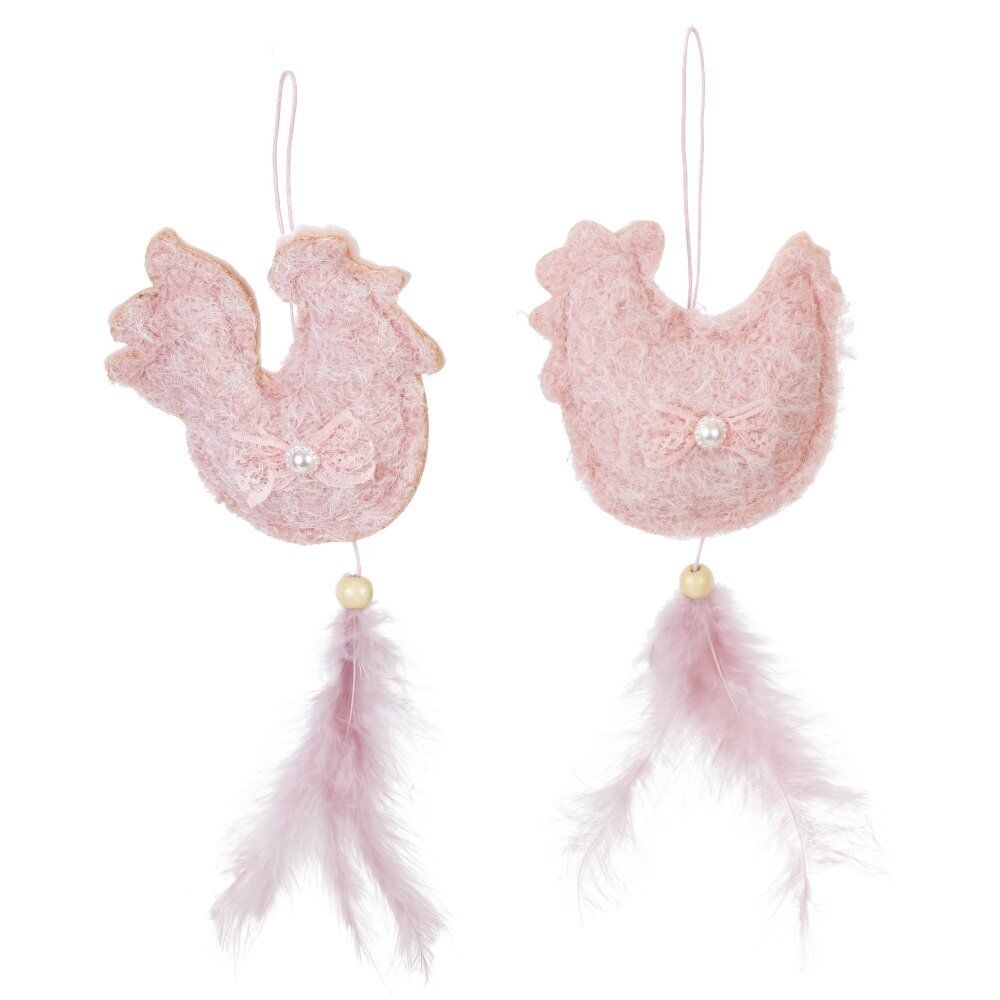 GAEM Изделие декоративное подвесное "Курочка/Петушок" (блок 12шт), L9 W2,5 H22 см, 2в.