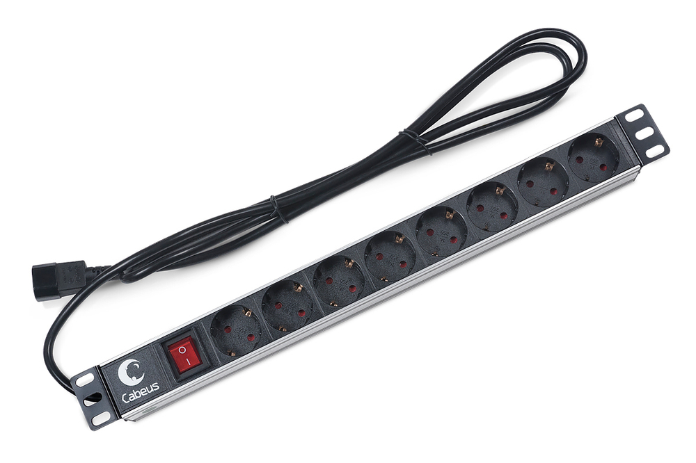 Блок розеток 19", 8 розеток Cabeus PDU-8P-2IEC