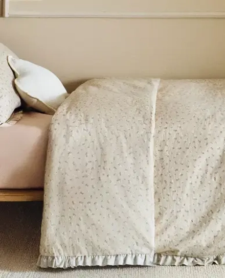 ZARA HOME ДЕТСКИЙ ПОДОДЕЯЛЬНИК С ПРИНТОМ, РОЗОВЫЙ