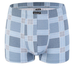 Мужские трусы-боксеры plus size в крупную цветную клетку (Размер: 4X) (Цвет: нежно-голубой)