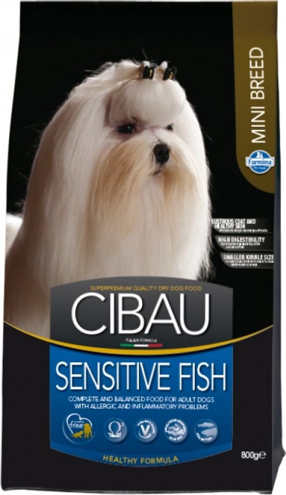 Сухой корм для собак Farmina Cibau Adult Mini Sensitive для собак мелких пород с чувствительным пищеварением, рыба, 2,5кг