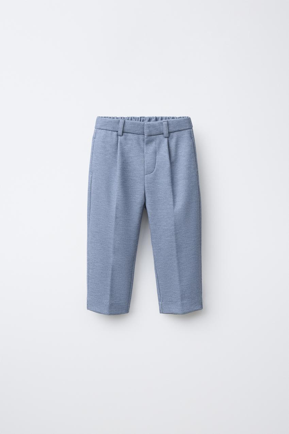 ZARA КОСТЮМНЫЕ БРЮКИ COMFORT, СИНИЙ