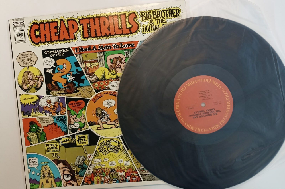 Винтажная виниловая пластинка Big Brother & The Holding Company Cheap Thrills Janis Joplin (USA 1980)