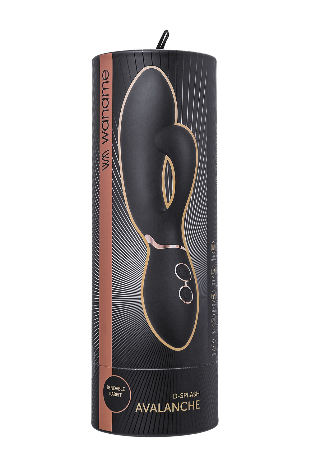 Черный вибратор Avalanche с «танцующим» клиторальным стимулятором - 20,5 см. (Цвет: черный)