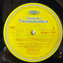 Винтажная виниловая пластинка LP Fritz Wunderlich, Hubert Giesen, Schumann: Dichterliebe, Beethoven Бетховен, Schubert Шуберт (Германия 1974) Deutsche Grammophon