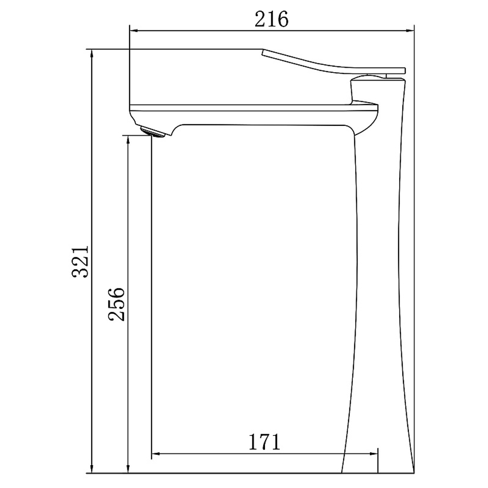 Cмеситель для раковины-чаши Azario Escaro высокий, керамический картридж, золото матовое (AZ-K9074MG)