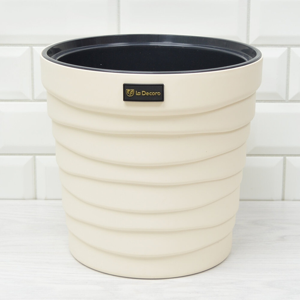 Кашпо Бархан 7,5л, кремовый