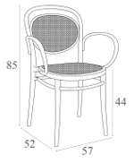 Кресло пластиковое Siesta Contract Marcel XL, белый