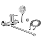 Смеситель для ванны и душа с длинным изливом и душевым набором Dorff Ultra D5095000 Хром