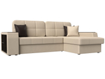 Диван угловой Брюссель правый угол, Бежевый\Коричневый, Экокожа, 29394
