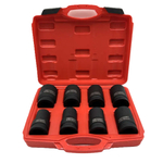 Набор ударных торцевых головок шестигранных, посадочный квадрат 1 , 8 предметов, 22-41 мм в кейсе
