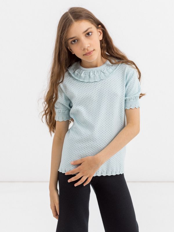 Джемпер небесно-голубой для девочки арт. АТ311-1