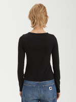 Топ Silent Vow Black Sigil Cursive Graphic Eyelet Neck