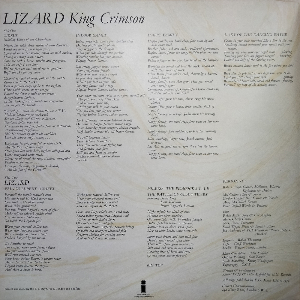 King Crimson / Lizard (LP)