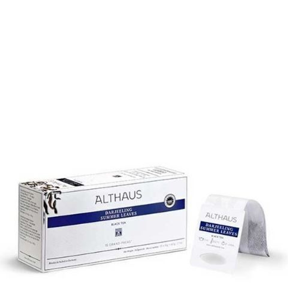 Чай черный Althaus Darjeeling Summer Leaves Grand Pack в пакетиках для чайника, 4гр х 15шт