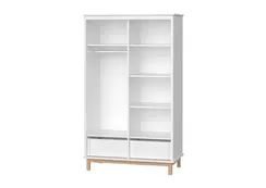 Шкаф Classic 2-х створчатый со скрытыми ящиками (белый)