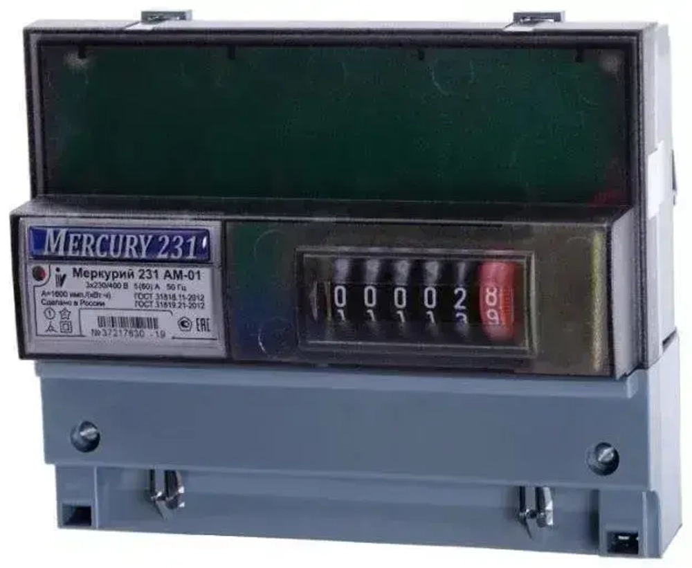 Счетчик электроэнергии трехфазный однотарифный INCOTEX Меркурий 231 AM-01 5(60) А без привязки к региону