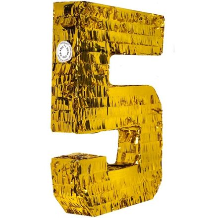Пиньята "Золотая цифра 5"