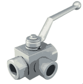 Кран 3-х ходовой шаровый BSP 1/4 DN 06 P=500 GE5L compact