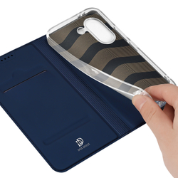 Чехол книжка синего цвета для смартфона Xiaomi Redmi Turbo 5 и Poco X8 Pro, серия Skin Pro Series от Dux Ducis