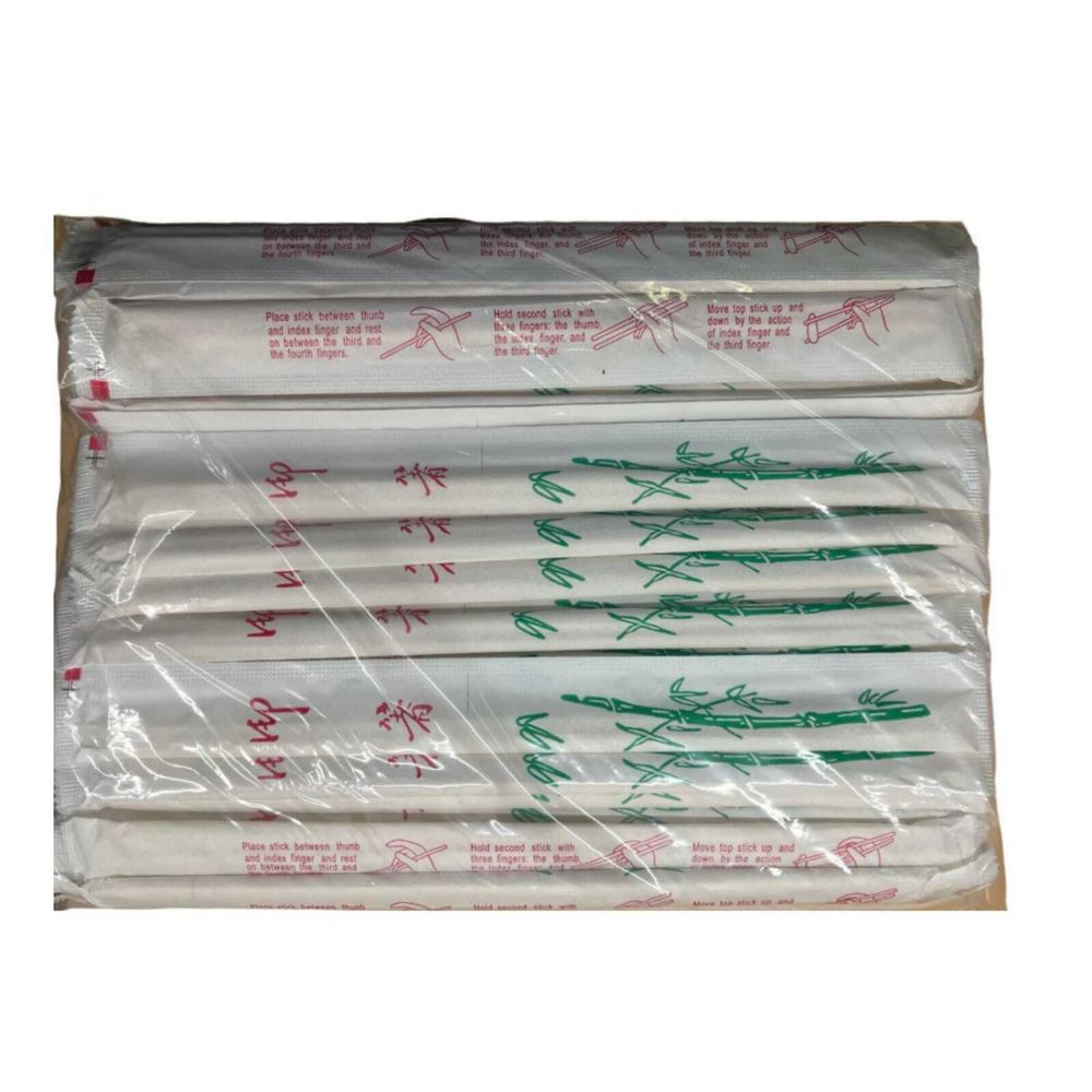 Палочки для еды VEP в бумажной упаковке круглые 22,5 см 5 упаковок по 100 шт