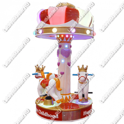 Электрическая карусель детская 4KIDS "Королевские пони"