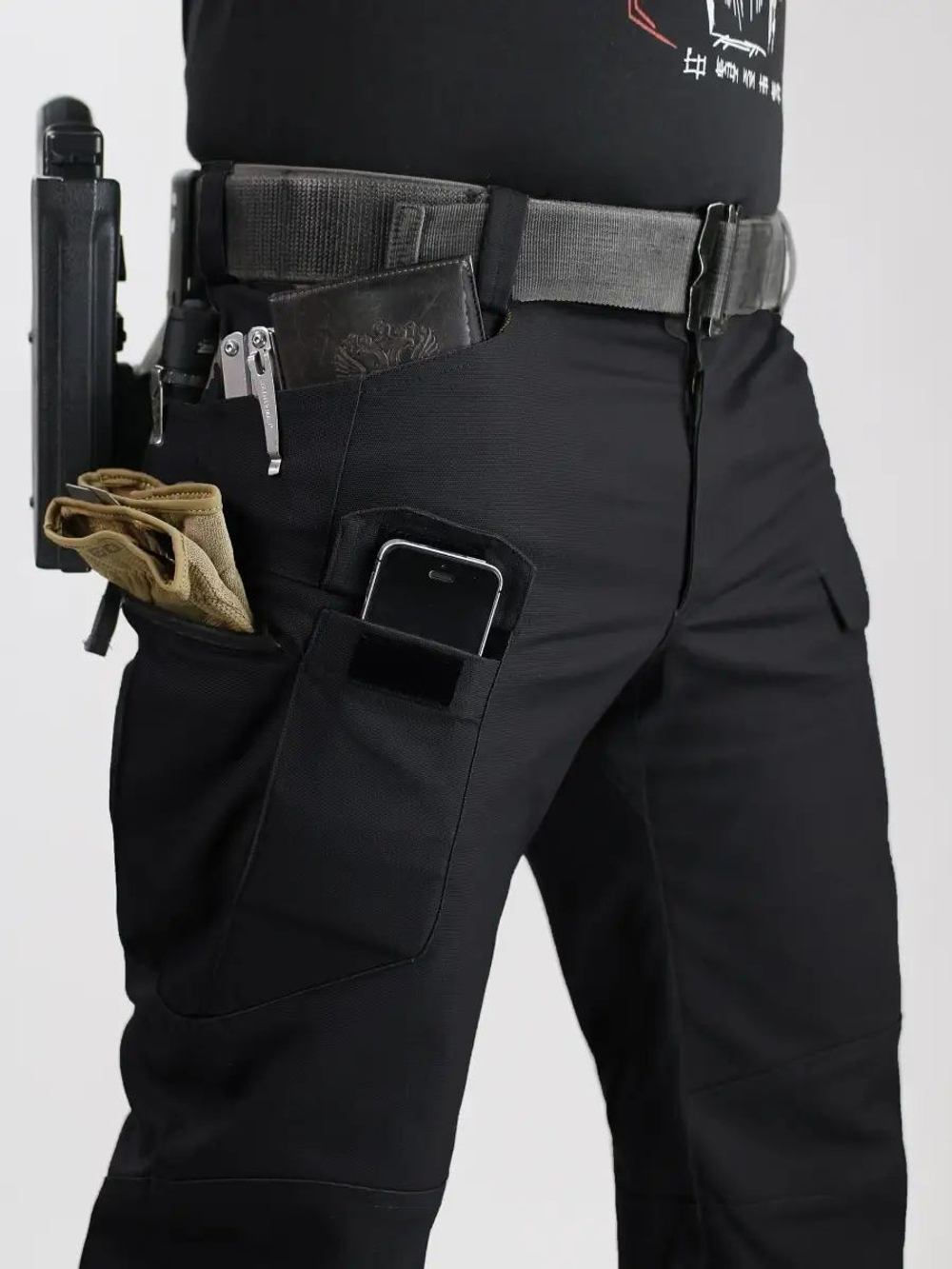 Брюки тактические городские «Урбан-М1» (Спандекс) (Черный, Канвас)