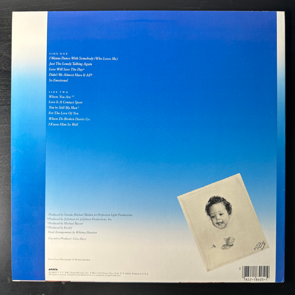 Whitney Houston ‎– Whitney (США 1987г.)