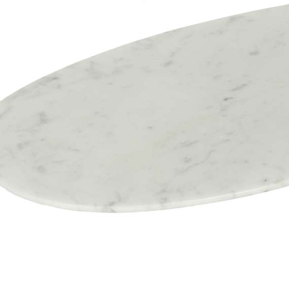 Кофейный стол Jaspire 50х30 см, черный металл, белая керамика