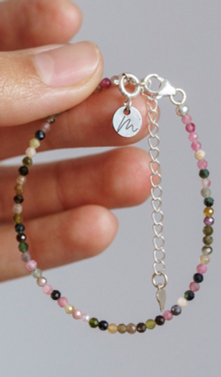 Браслет "Memo about Energy" из турмалина, на замочке серебро 925