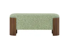 Банкетка Lagom 100 см (мятный мех, орех)