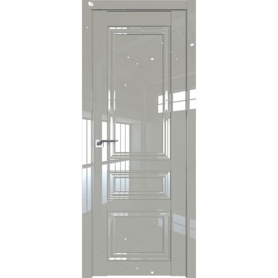 Межкомнатная дверь глянцевая Profil Doors 124L галька люкс глухая