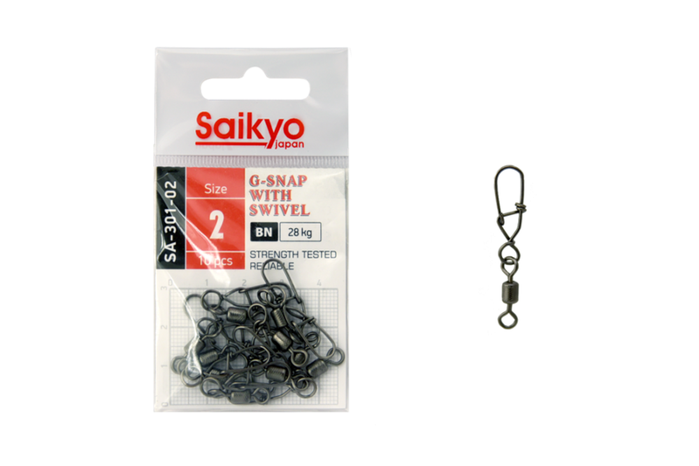 Вертлюг с застежкой Saikyo SA-301-02 - 10 шт