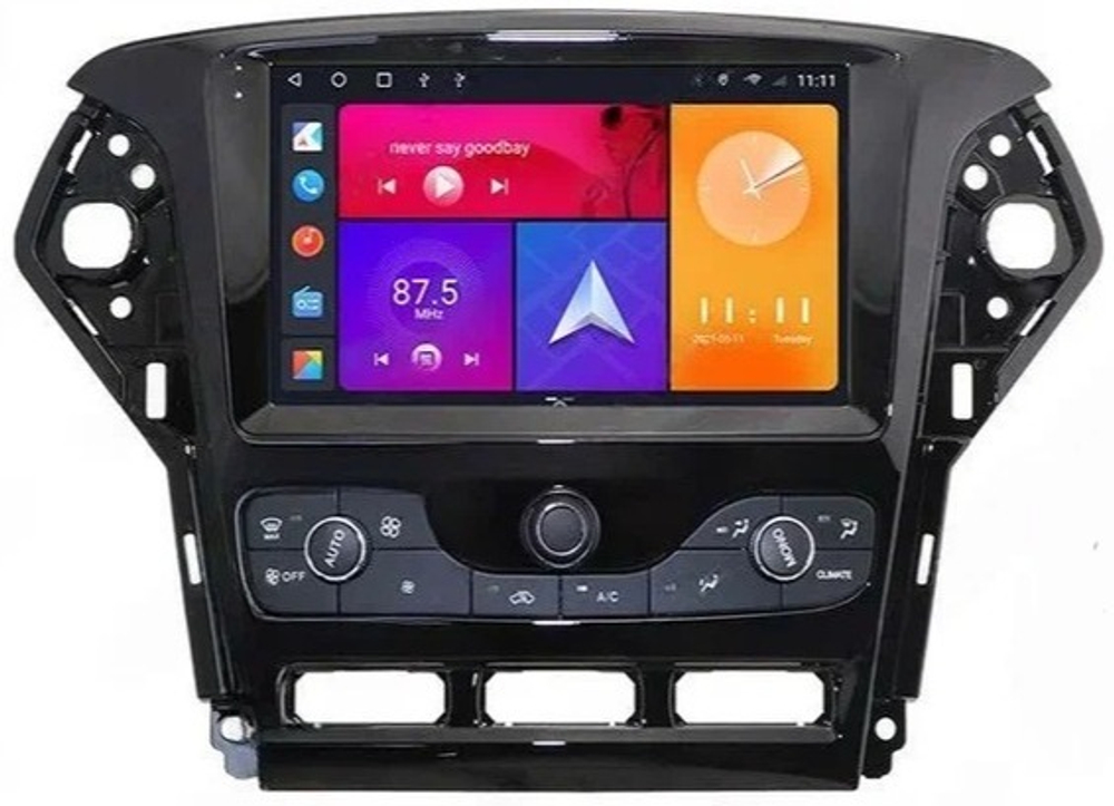 Магнитола для Ford Mondeo 4 2010-2014 - Carmedia OL-9281-2 (рамка 9") QLed+2K, Android 12, ТОП процессор, CarPlay, 4G SIM-слот, блок климата в комплекте