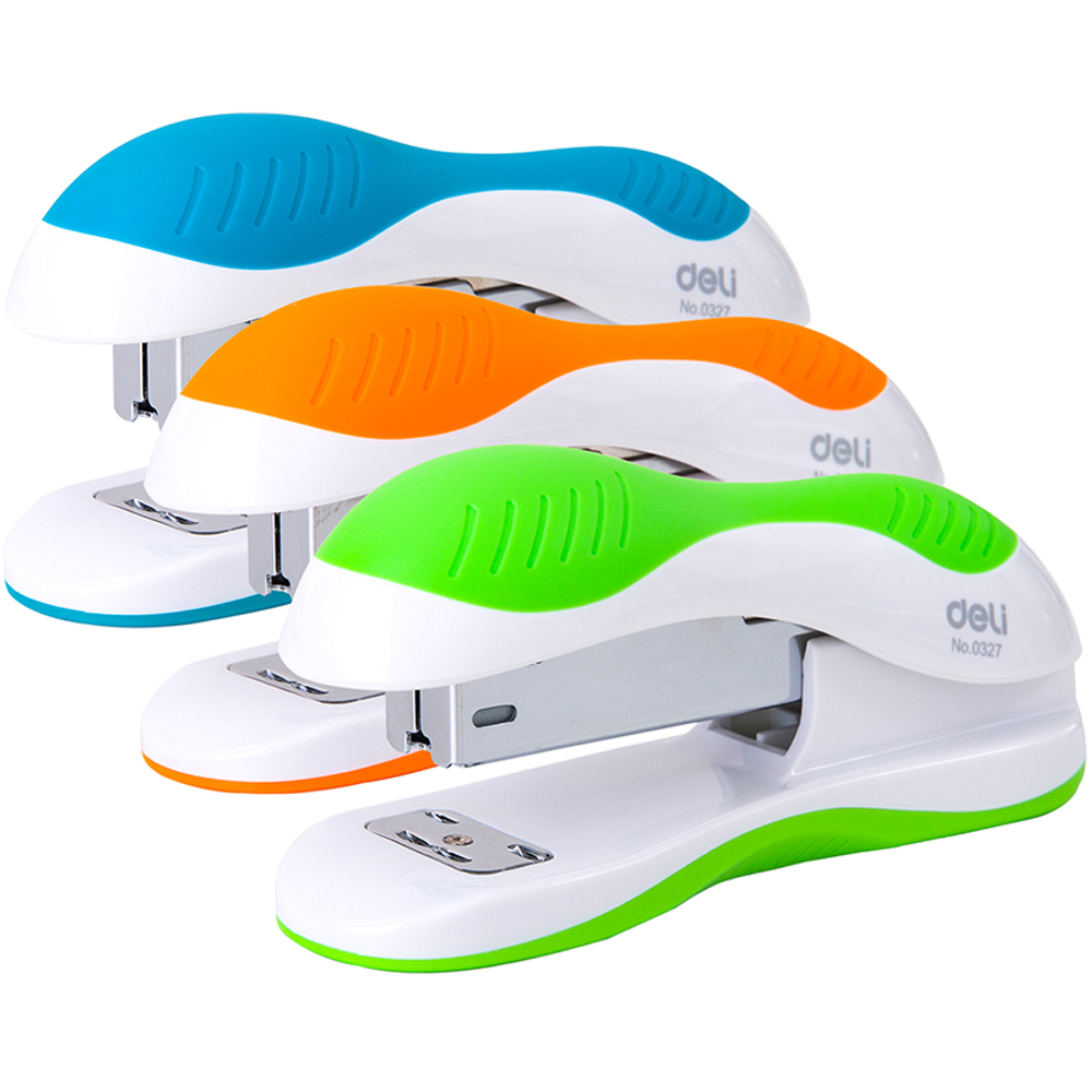 Степлер DELI "0327" до 20 листов, ассорти