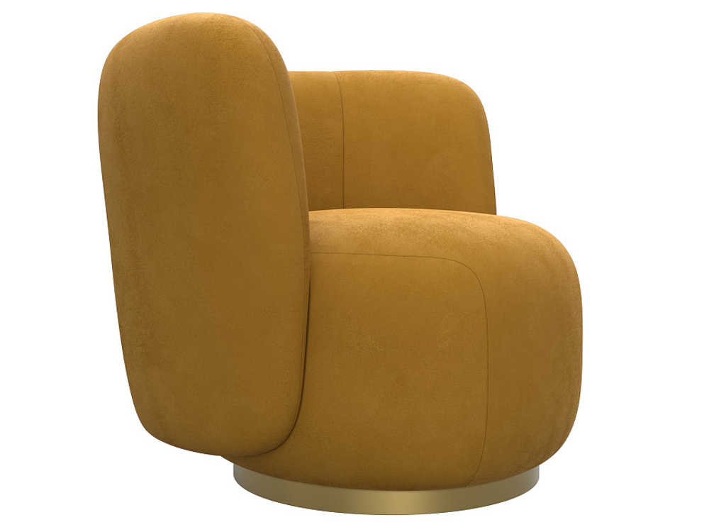 Кресло Лига-072, велюр BRUT 10 желтый, Велюр, 131003
