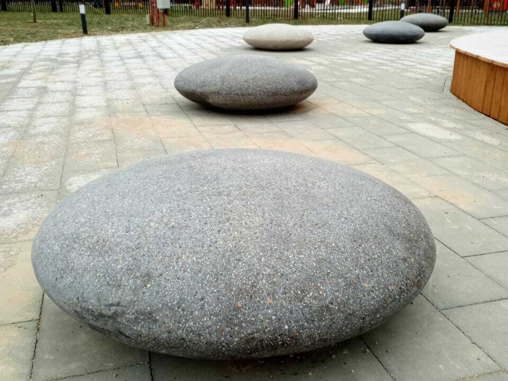 Скамья Галька Круглая (без спинки)