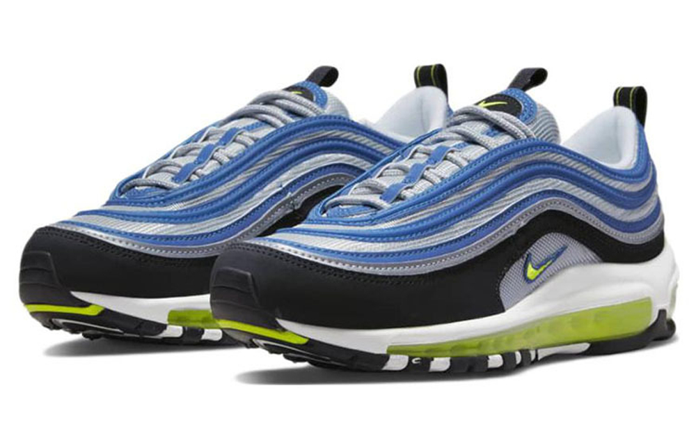 Кроссовки Nike Air Max 97 Og "Atlantic Blue And Voltage Yellow" 2022 (Женская размерная сетка)