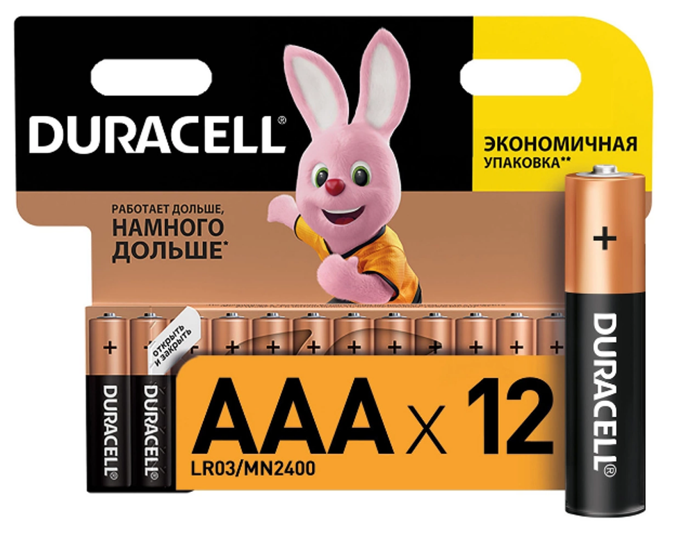 Батарейки DURACELL (12/уп.) мизинчиковые