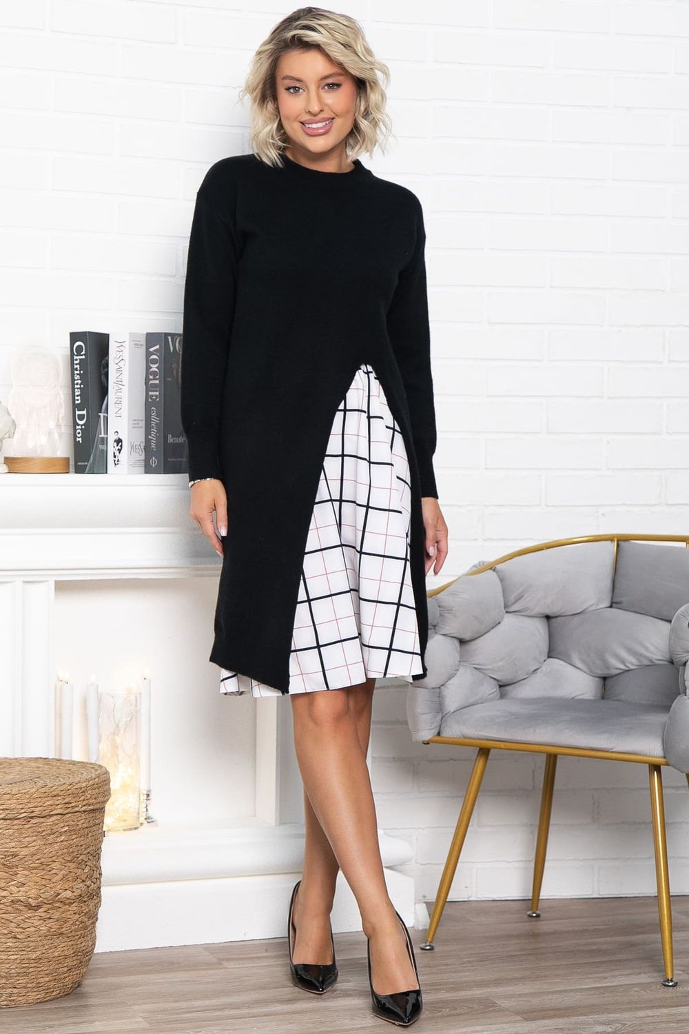 Костюм с юбкой Остин (черный) К15065-13М LT Collection