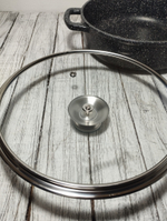 Жаровня 24см АП стекл/кр Гранит ж2411аг