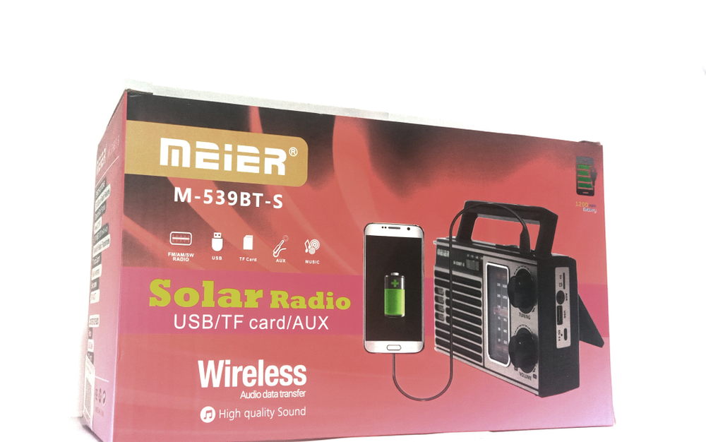 Радиоприемник Meier M-539BT-S USB (солнечная панель)