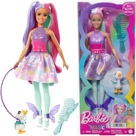 Кукла Barbie Mattel A Touch of Magic - Щепотка волшебства - Glif Rocky: Глиф в сказочном наряде с животным HLC35