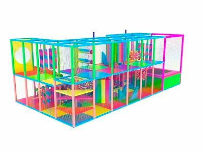 Детский уличный игровой лабиринт с крышей «Веселый маршрут» 9,84×4,92×3,5 м