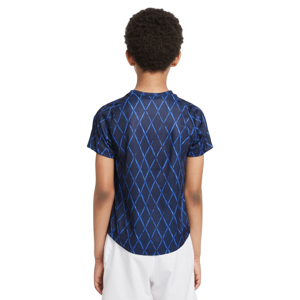 Футболка для мальчика теннисная Nike Court Dri-Fit Victory SS Top Printed - obsidian/white